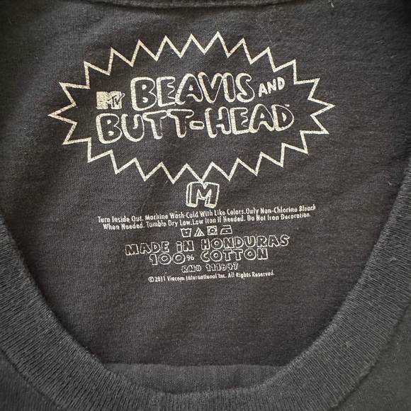 Vintage MTV Beavis and Butt-Head Black Graphic T-Shirt - Picture 3 of 3